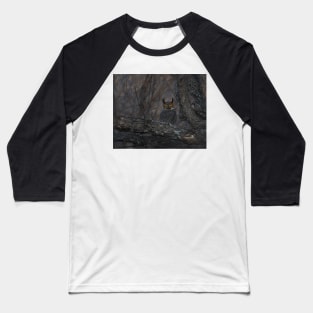 The Stunning Eyes of a Great Horned Owl Baseball T-Shirt